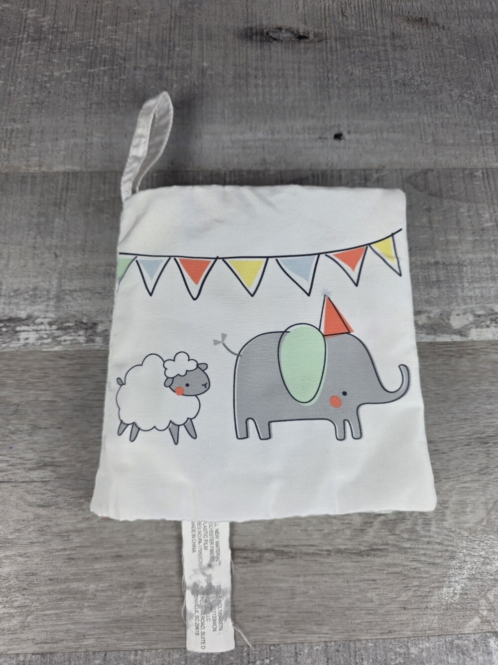 Toy Cloud Island Plush Baby Cloth Book Circus Elephant Plus Rattle b19